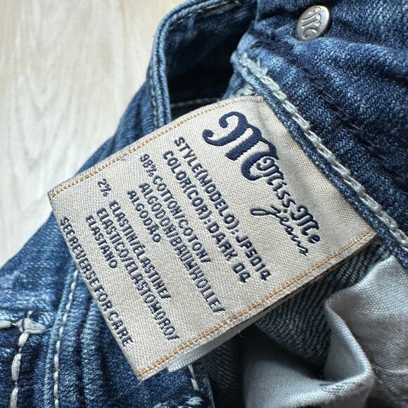 Miss Me Medium Wash Bootcut Jeans Western Cowgirl Stitch Flap Pockets Denim 27 - Picture 10 of 16